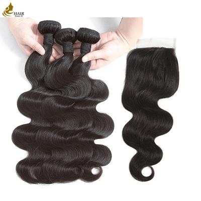 China 9A Indian Virgin Human Hair Weft Bundles With Closure OEM for sale