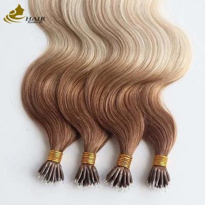 China ODM Nano Extensiones de cabello preenvasado 100% de cabello humano cuerpo onda en venta
