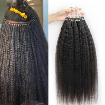 China Kinky Straight Prebonded Hair Extensions Natural Black 14 inch for sale