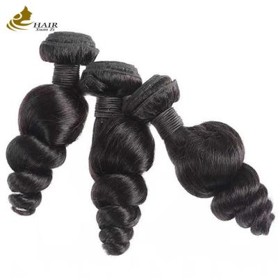 China Loose Wave Brazilian Human Hair Bundle Natural Black Hair Extensions for sale