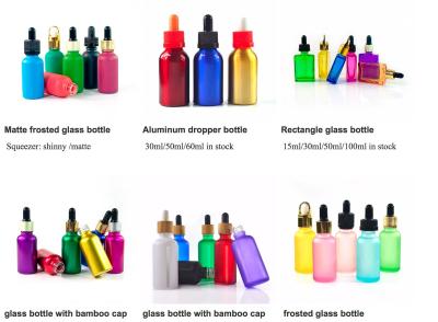 China 1oz 50ml Cosmetic Glass Bottles With Glass Pipette For Essential Oil  OEM for sale