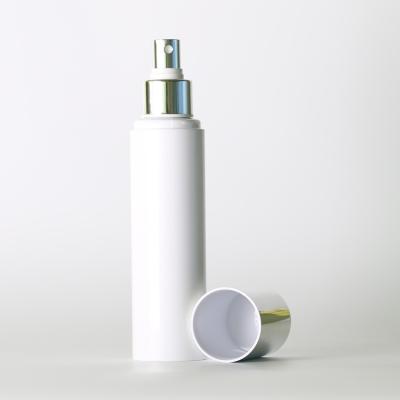 China Continuous Mist Cosmetic Spray Bottle Pet Plastic 120ml In White Color for sale