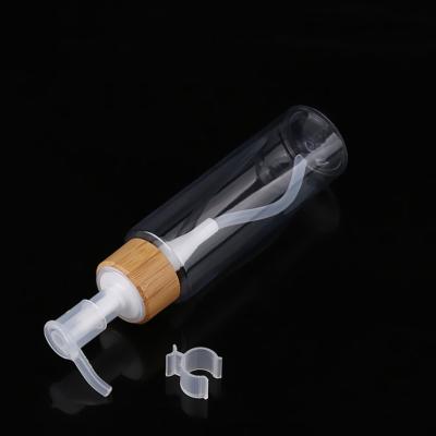 Китай 15ml 30ml 50ml  transparent clear plastic PET bamboo pump locker airless pump bottles China supplier продается