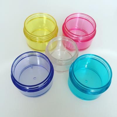 China Roll On Sealing 15g PET Colorful Cosmetic Cream Jars for sale