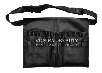 China Faux Leather Professional Cosmetic Makeup Brush Apron Bag Artist Belt Strap Holder for sale