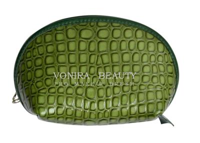 China Crocodile Leather Makeup Pouch Shell Cosmetic Purses Handbag for sale