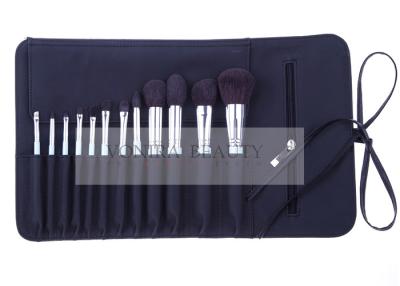 China Luxury 12PCs Natural Hair Makeup Brush Collection Cosmetic Brush Roll Collection for sale