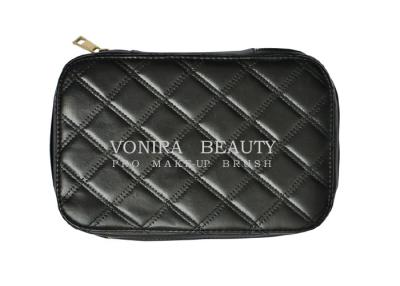 China 15 Slots Professional Makeup Brush Bag Cosmetic Artist Case Holder Travel Handbag Black for sale