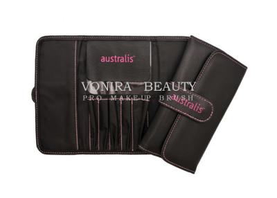 Chine Sac cosmétique de poche de maquillage de brosse de petit pain de sac de crayon de caisse en cuir populaire de support à vendre