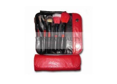 China Special Collection Makeup Brush Gift Set Mini Size Classic Red Buttoned Brush Case for sale