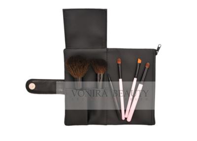 China 6 Piece Professional Convenient Makeup Brush Collection Copper Ferrule And Makeup Bag for sale