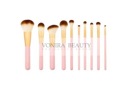 China 10 Pcs Durable Soft Synthetic Makeup Brushes , Basic Makeup Brushes Smoothest Hair Finish for sale