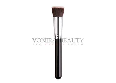 China Flat Top Cream Liquid Foundation Buffer Brush Long Handle Flat Kabuki Brush for sale