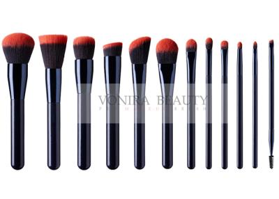 China 12 Pieces Premium Synthetic Hair Makeup Brushes Set With Pink Hair Tips for sale