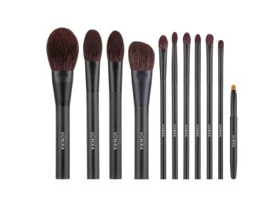 China Vonira Beauty Premium Natural Hair 11 Pieces Cosmetic Makeup Brushes Set OEM ODM for sale