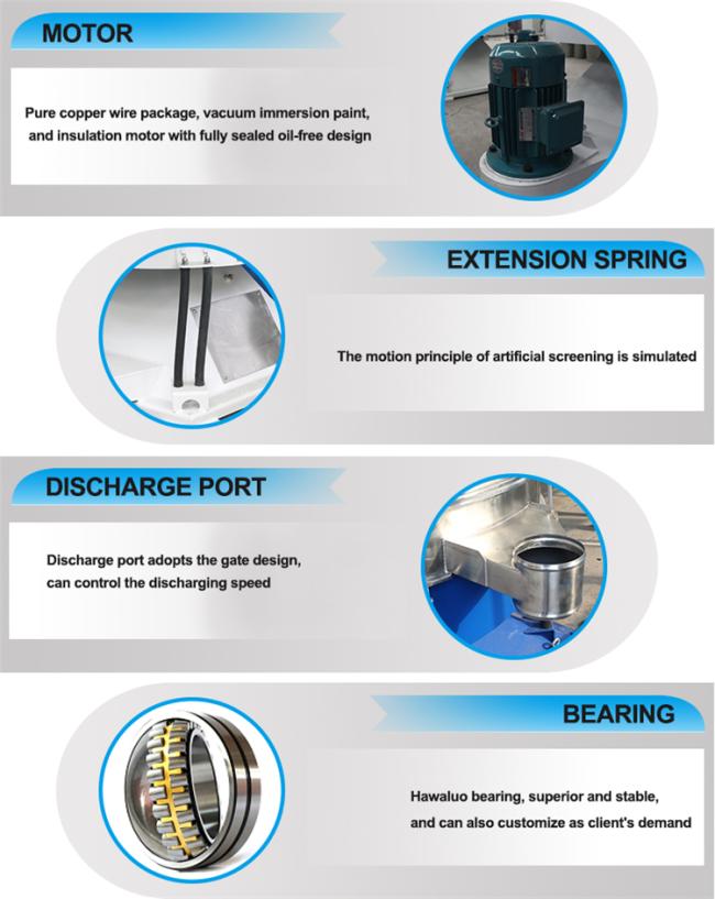 Rotary Food Vibrating Sieve Round Tumbler Swing Screen Powder Tumbler Vibrating Screen Flour Tumbler Sifter Machine