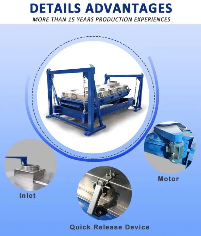 Nice Quality Good Price Easy Maintenance Gyratory Vibratory Screener for Sugar
