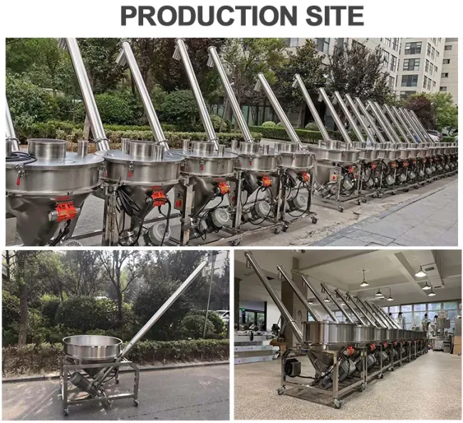 Factory Vibrating Hopper Inclined Screw Conveyor / Auger Feeding Machine