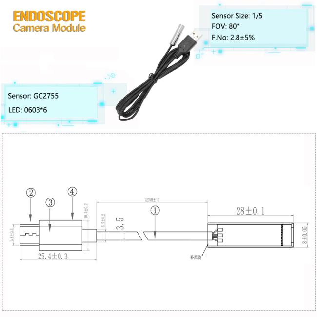 GC2755 Endoscope Camera Module