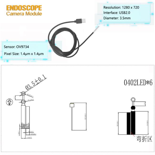 1MP 720P USB2.0 Camera Module