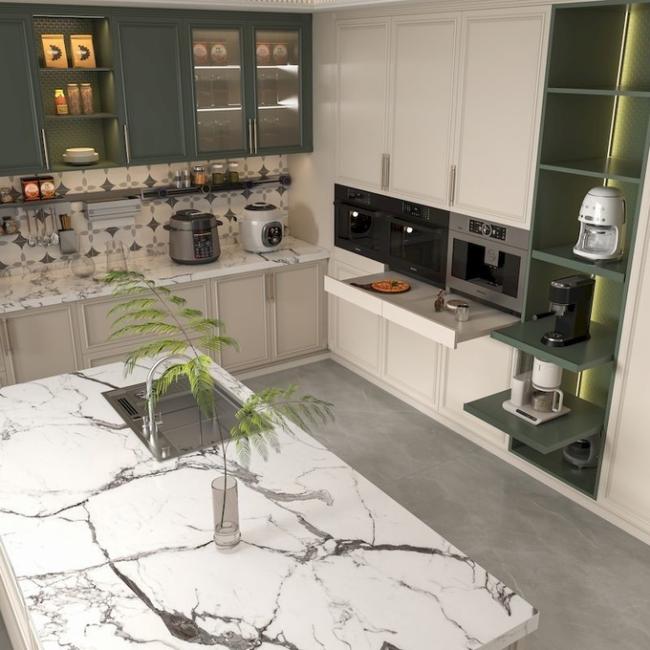 Stainless Steel Modern Kitchen Cabinet - feature detail
