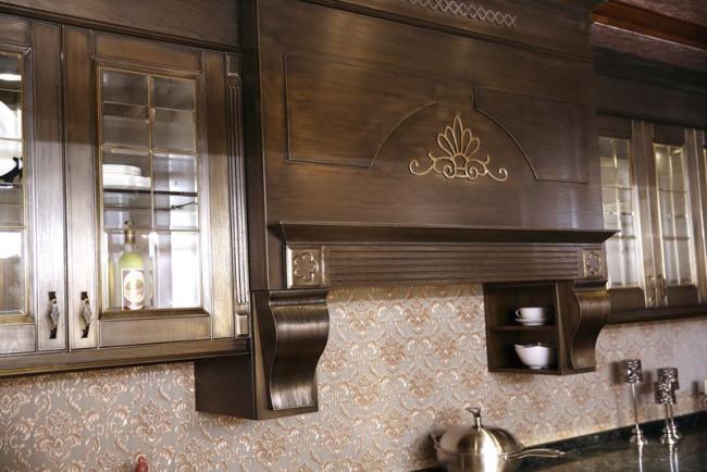 Customized Storage Solutions Stainless Steel Cabinetry With Dark Wood Finish - Contemporary with feature detail