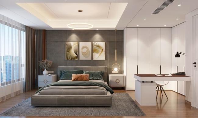 Anti-Corrosion And Health-Safe Stainless Steel Kid'S Bedroom Wardrobe With Intergrated Desk - Details with room context