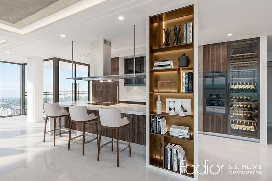 White & Light Wood Minimalist Stainless Steel Kitchen Cabinets For Modern Homes - Base cabinets, wall cabinets, and functional drawers for organized storage with interior organization