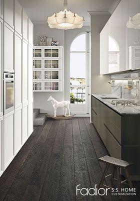 Luxury Beige Stainless Steel Kitchen Cabinets With Natural Wood Accents - Beige and natural wood with kitchen cabinet overview