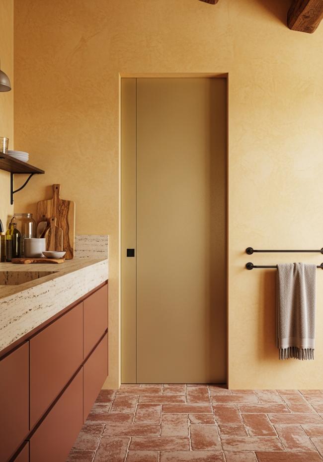 interior door solution showing full module layout and storage planning