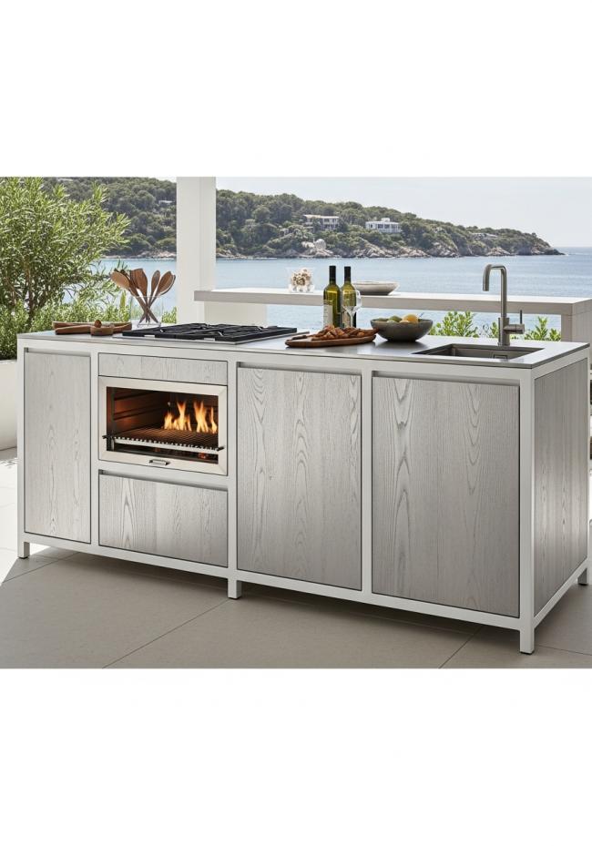 outdoor cabinet showing full module layout and storage planning