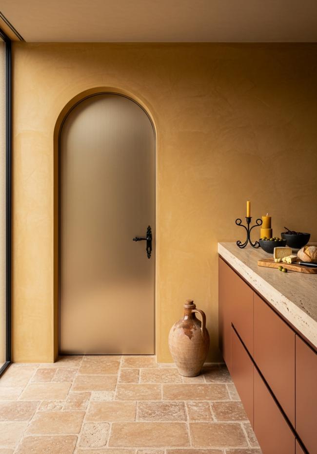 interior door showing full module layout and storage planning