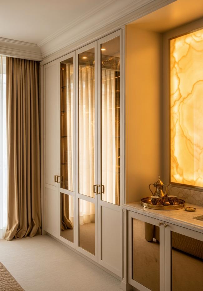 bedroom wardrobe showing full module layout and storage planning