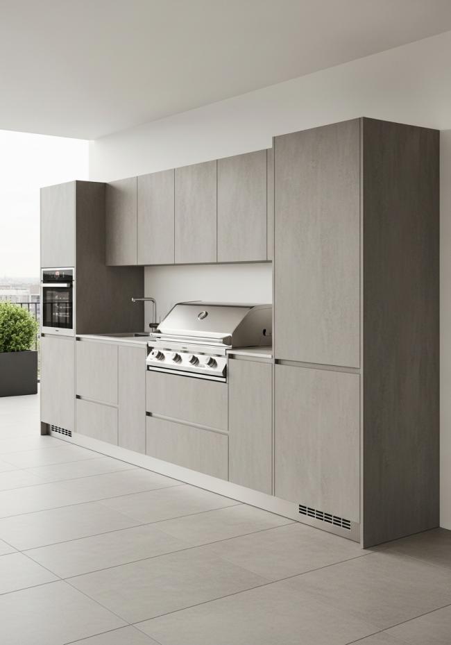 outdoor cabinet showing full module layout and storage planning