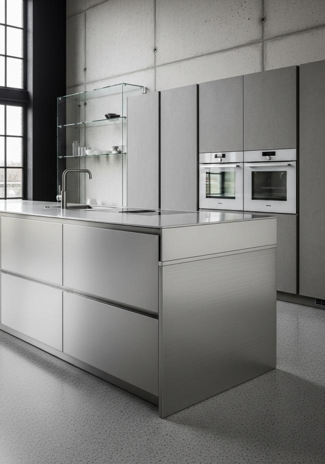 detail view of 304 stainless steel joinery, finish transitions, and edge quality