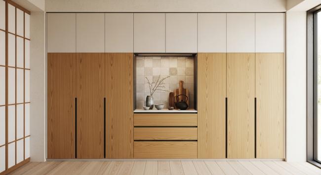 bedroom wardrobe installed for primary bedroom wardrobe for premium residential, boutique hospitality suites, and architect-designed minimalist homes with coordinated material palette