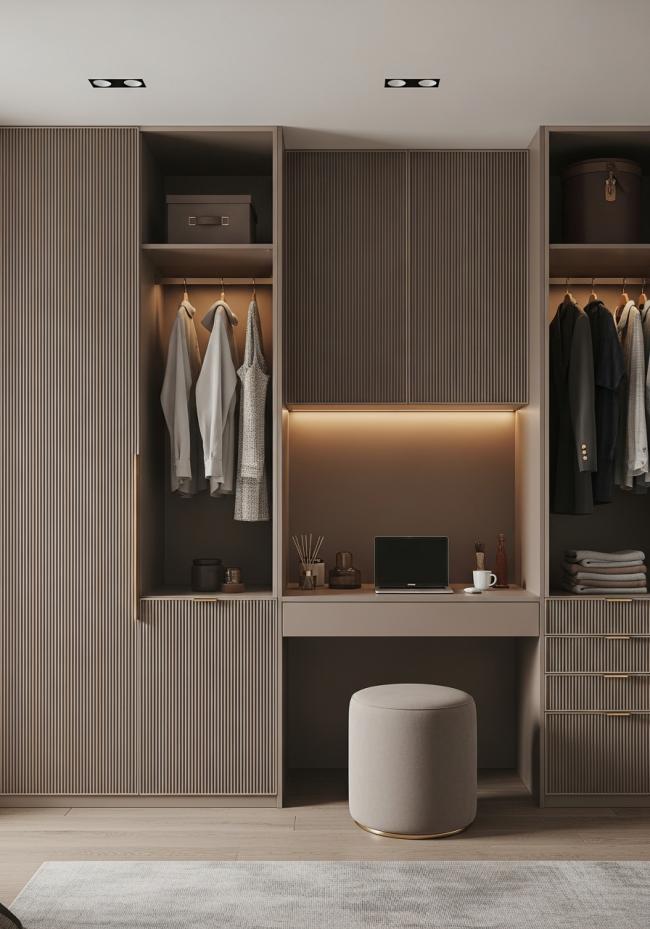 kids room wardrobe showing full module layout and storage planning