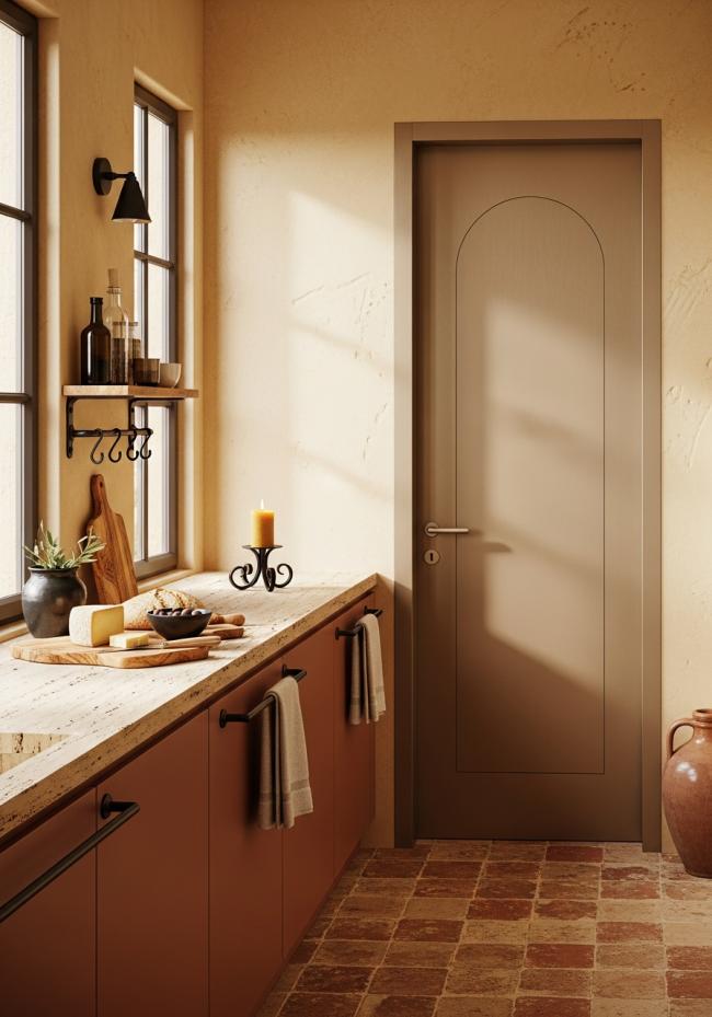 interior door showing full module layout and storage planning