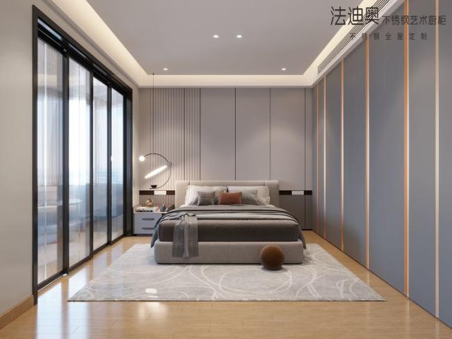 Gray Blue Stainless Steel Modular Wardrobe With Bold Yellow Accents And Subtle Elegance - wardrobe overview