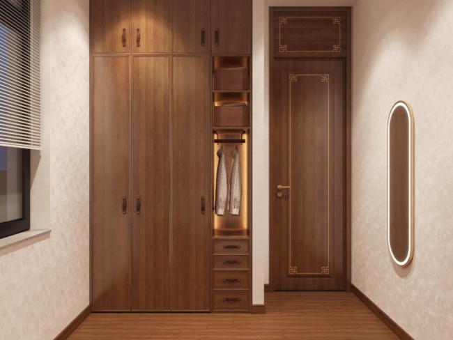 Modern Elegant Stainless Steel Walk In Closet Wood Effect Powder Coating - feature detail