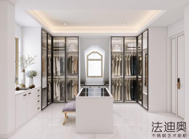 OEM Sophisticated Custom Made Walk In Closet Modern Bedroom Closet - Details with room context