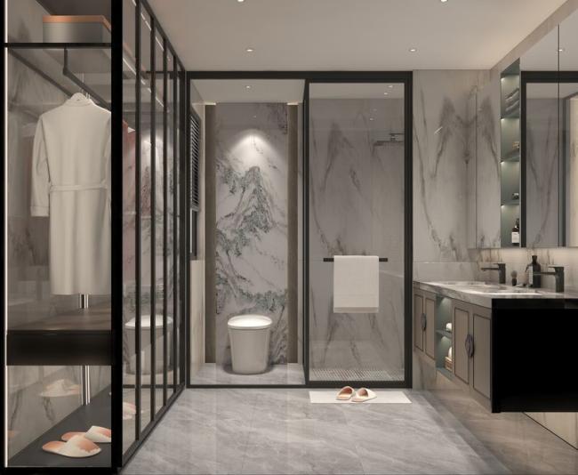 Stainless Steel Chinese Style Bathroom Vanity Cabinet With Exquisite Floral Handles - interior organization