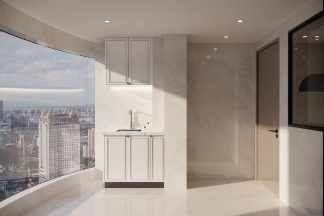 Beige Stainless Steel Tall Laundry Room Cabinets Sleek Design Practical Features - laundry cabinet overview