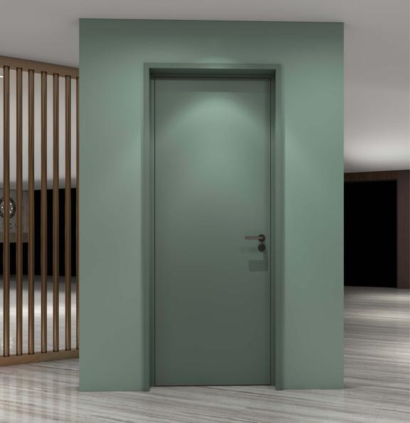 Stainless Steel Lotus Green Interior Door Solution Stylish High Durability - Green with kitchen cabinet overview