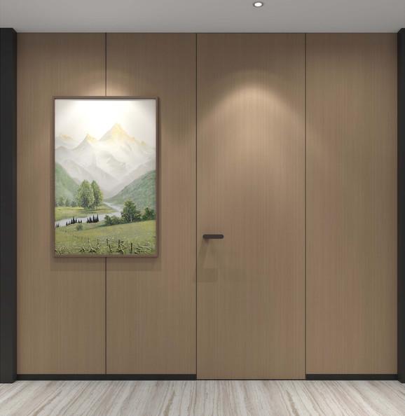Premium Stainless Steel Concealed Interior Door The Pinnacle Of Modern Elegance - Warm maple cherry adds a sophisticated touch with kitchen cabinet overview