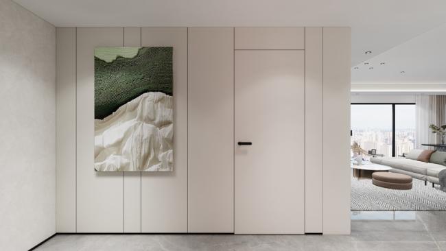 Durable Cream Interior Metal Wall Panels For Environmental Benefits Easy To Clean - Beige / White with kitchen cabinet overview