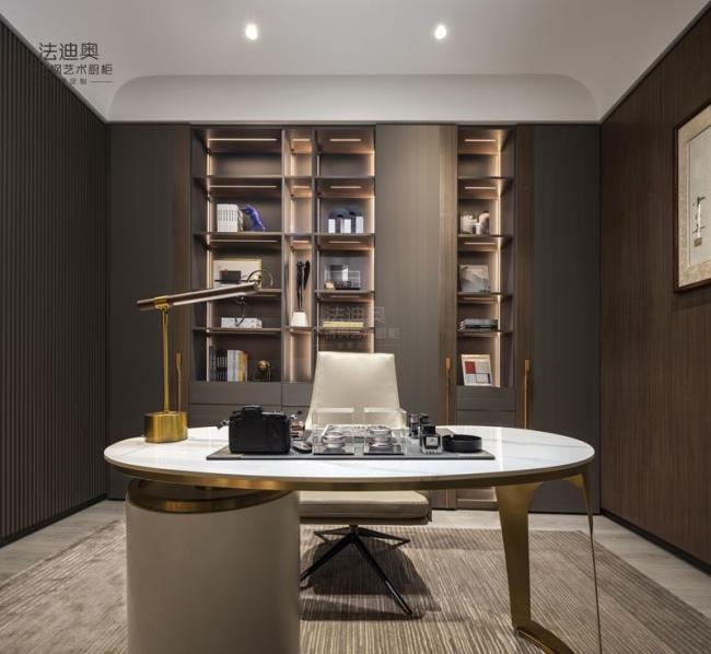 Chinese Style Dark Wood Grain Wall Panels With Premium Stainless Steel Design - interior organization