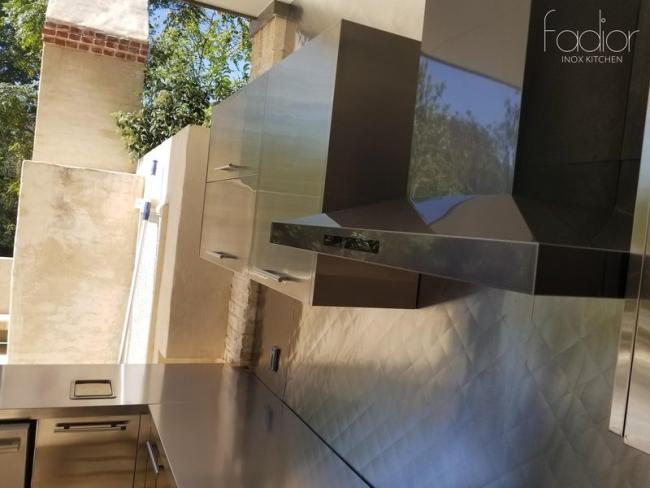 OEM Outdoor Kitchen Stainless Steel Sink Cabinet With Integrated Modern Appliances - Premium 304 stainless steel, highly resistant to rust and corrosion with room context