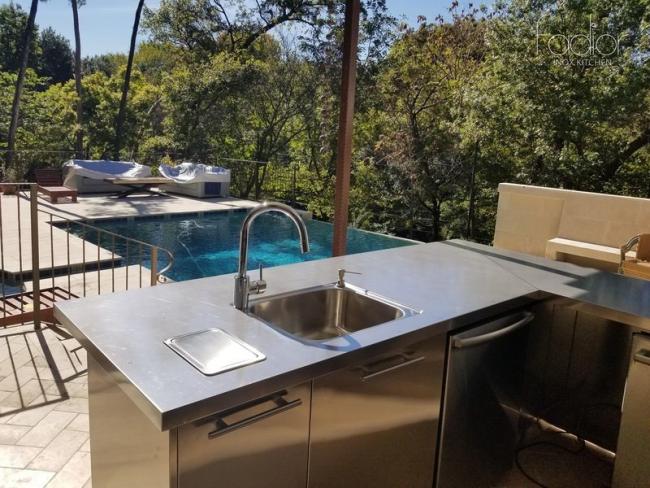 OEM Outdoor Kitchen Stainless Steel Sink Cabinet With Integrated Modern Appliances - interior organization