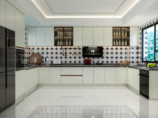 Fadior Cream White Kitchen Stainless Steel Cabinet Elegant And Functional Design - interior organization